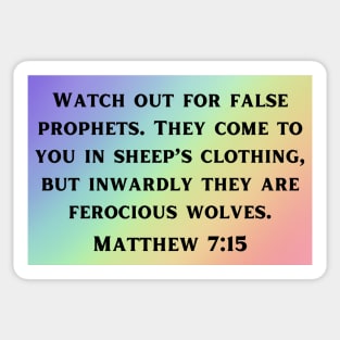 Bible Verse Matthew 7:15 Sticker